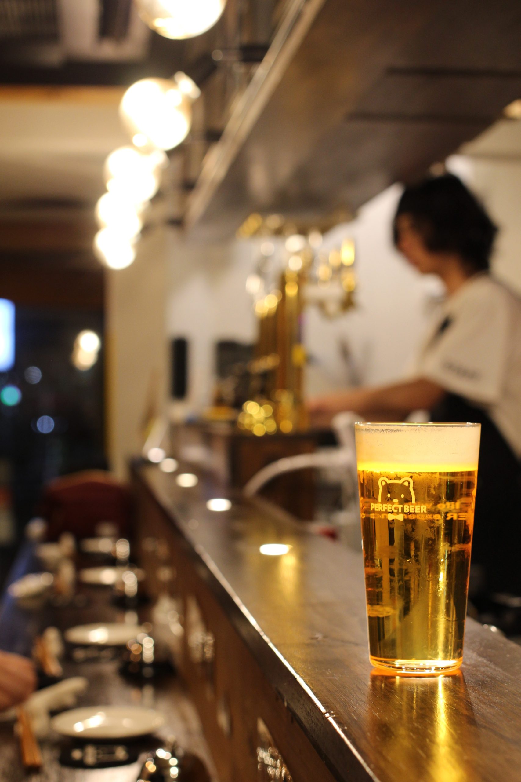 PBKのカウンターとビール